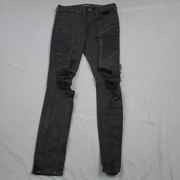 PacSun Other - PacSun Mens Black Comfort Stretch Stacked Skinny Jeans Moto Ripped Sz 30x30